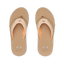 Fanning tan men's flip flops top view, showing cushioned footbed with arch support and soft water-friendly straps.