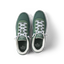 Top view of Shoreline Del Mar men's sneakers in green, showing breathable mesh upper and cushioned interior for comfort.