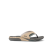 Side view of a right Cushion Fanning sandal with soft cushioning and arch support, designed for beach comfort.