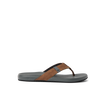 Side view of Cushion Phantom sandal with brown straps and gray cushioned sole for beach and everyday comfort