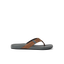 Side view of Cushion Phantom sandal with brown straps and gray cushioned sole for beach and everyday comfort
