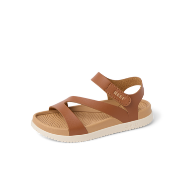Little Cali Coastin water friendly sandal facing left with cushioned footbed and velcro strap for beach days