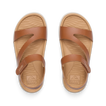 Little Cali Coastin brown water friendly sandals viewed from above, toes facing upward