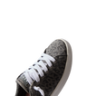 Close-up of the front and side of the Neptune Alana sneaker in denim cheetah, featuring soft-rebound cushioning and arch support.