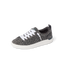 Neptune Alana women's sneaker facing left, close-up of front and side with cushioned sole and leopard print design.