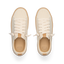 Top view of Lay Day Lite women's sneakers in cream with anatomical arch support and soft-rebound cushioning for comfort.