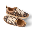 Top and side views of Lay Day Lite women's leopard print sneaker with anatomical support and soft cushioning.