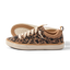 Side view of women's Lay Day Lite sneaker in leopard pattern, showing comfort-focused design and durable sole.