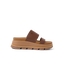 Vista Luxe Siaa left-facing women’s sandal with chocolate straps, platform sole, cushioned footbed, and arch support.