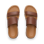 Pair of Vista Luxe Siaa brown sandals facing upward, showing soft-rebound cushioned footbeds for all-day comfort.