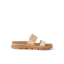 Vista Luxe Thea sandal facing right, featuring vegan leather straps and cushioned sole for beach-inspired all-day comfort.