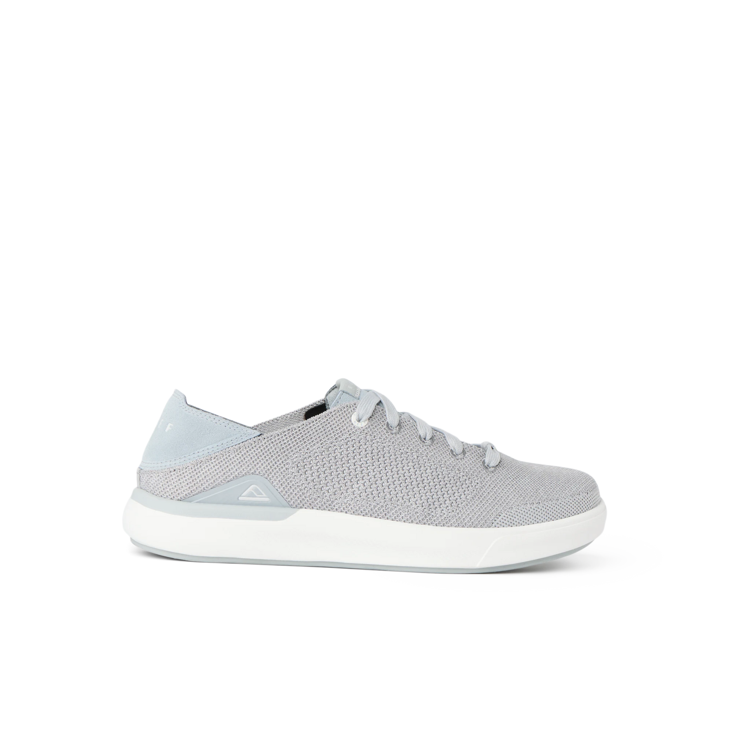 Neptune HT men's grey sneaker facing right, close-up side view, showcasing water-friendly mesh and cushioned sole.