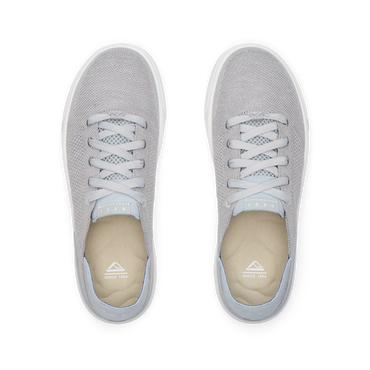 Top view of grey Neptune HT men's sneakers with extra cushioning, arch support, and water-friendly comfort technology.