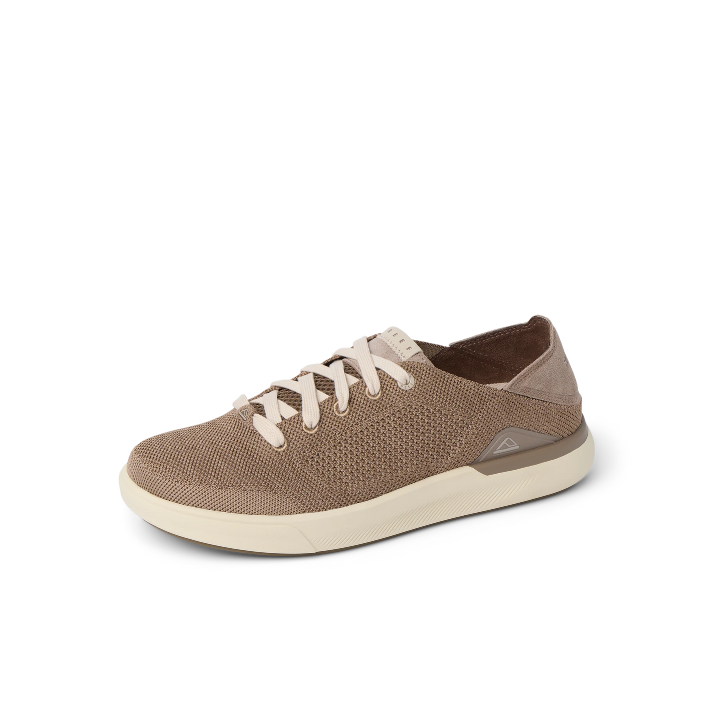 Neptune HT men's sneaker facing right, tan mesh upper with REEFlex cushioning, water-friendly and extra arch support