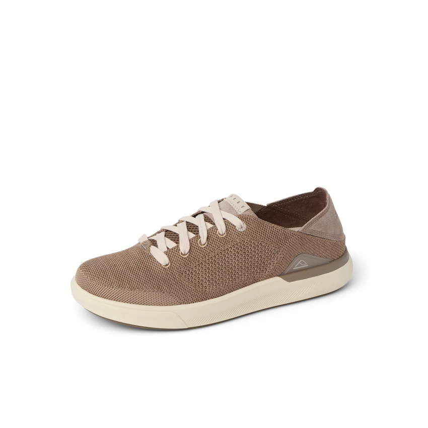 Neptune HT men's sneaker facing right, tan mesh upper with REEFlex cushioning, water-friendly and extra arch support