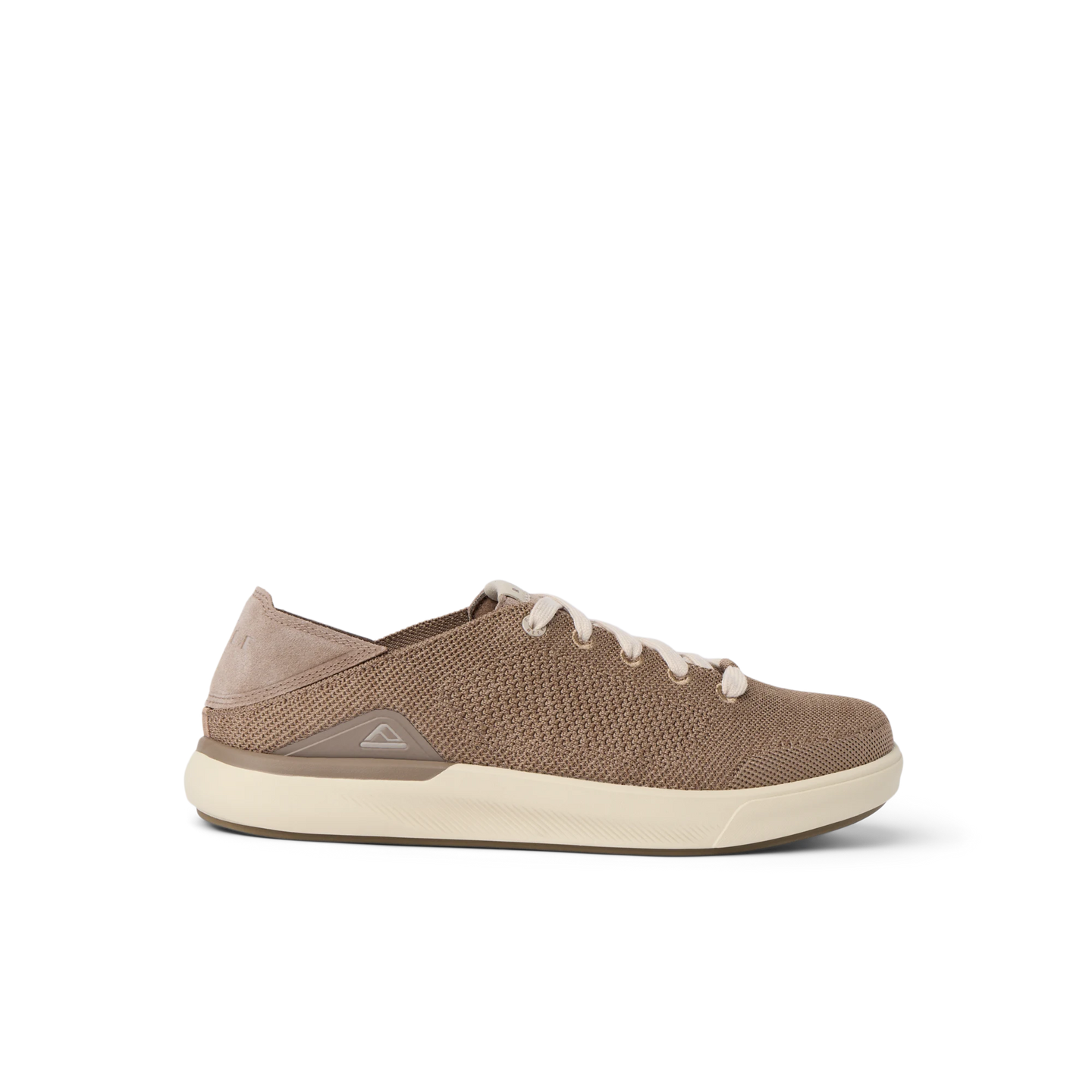 Side view of tan Neptune HT men's sneaker with breathable knit upper, lightweight sole, and anatomical arch support.