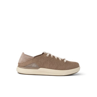 Side view of tan Neptune HT men's sneaker with breathable knit upper, lightweight sole, and anatomical arch support.