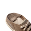 Close-up of the Neptune HT tan sneaker collar and padded tongue showing breathable knit upper and REEF label.