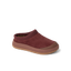 Campfire Lodge brown suede clog facing right with plush cushioning and arch support