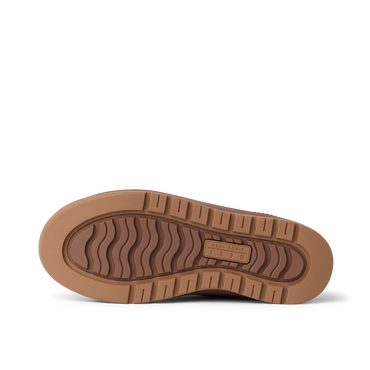 Campfire Lodge clog outsole facing left, showing wavy traction tread and durable rubber sole