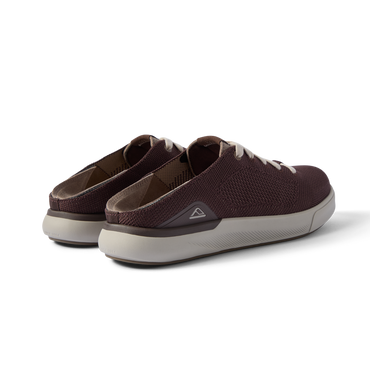 Neptune HT brown slip on sneakers facing right with cushioned soles and anatomical arch support