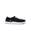 Neptune HT men's black sneaker facing right, showing lightweight knit upper with cushioned white sole, surf-inspired comfort design.