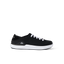 Neptune HT men's black sneaker facing right, showing lightweight knit upper with cushioned white sole, surf-inspired comfort design.