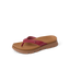 Vista Luxe Vivianahh burgundy right-facing sandal close-up showing cushioned footbed and soft-rebound arch support
