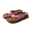 Vista Luxe Vivianahh women's pink sandals facing right, close-up of cushioned footbed and arch support design