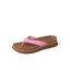 Vista Luxe Vivianahh women's pink sandal facing right, close-up of comfortable cushioned footbed and sole.
