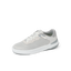 Shoreline Del Mar men's sneaker facing right, light grey with mesh upper, cushioned sole, and arch support designed for beach comfort.