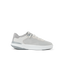 Side view of Shoreline Del Mar men's shoe in light grey, showcasing lightweight, cushioned sole and surf-inspired design.
