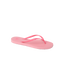 Seaside Square Toe pink flip flop sandal facing right, close-up on front and straps, beach-inspired comfort design.