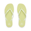 Seaside Square Toe flip flops in light lime sherbet, top view showing breathable straps, designed for women’s beach comfort.