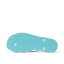 Seaside Square Toe women's shoe, aqua haze sole facing up, showing textured, water-friendly, cushioned outsole.