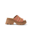 Vista Luxe Evie women's right-facing sandal with multi-colored raffia upper and cushioned platform sole for beach comfort.