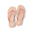 Top view of Seaside Square Toe women's sandals in rose metallic with comfort cushioning and anatomical arch support.