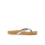 Vista Ivy women's silver metallic flip flop facing right, showing side profile with cushioned arch support and water-friendly sole.