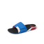 Fanning Slide men’s right side view, blue water-friendly slide with arch support and cushioning for beach comfort.