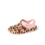 G Totally Beachin toddler sandal facing right, leopard print with pink adjustable strap, water-friendly and comfort-focused design.