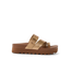 Vista Hi Layla sandal facing right, showing metallic bronze straps and cushioned platform sole for beach comfort.
