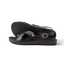 Vista Malia women’s black sandal side view facing right, showing adjustable strap and textured sole for beach comfort.