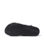 Vista Malia black sandal outsole facing up, showing textured, water-friendly sole with cushioned arch support