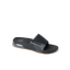 Fanning + Slide facing right, black and grey water-friendly men's sandal with REEFlex EVA cushioning and oversized airbag heel.