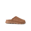 Vista Luxe Mariana women's brown slip-on sandal facing left with cushioned sole and arch support, beach-inspired comfort.