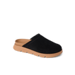 Vista Luxe Mariana women's black slip-on sandal facing left with soft cushioning and anatomical arch support