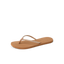 Bliss Bling Fling women's sandal facing right, close-up of tan cushioned sole and sparkling strap, beach-inspired comfort design.