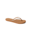 Bliss Bling Fling right-facing tan sandal with rhinestone straps, featuring comfort and anatomical arch support for beachwear.