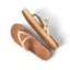 Vista Carmen women's sandals with ivory straps, rivet accents, and textured sole, angled side and top views, beach-inspired comfort.