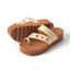 Vista Hi Layla women's sandals showing top and side view, beige straps, cushioned platform, facing right with textured sole visible